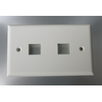 Wall socket holder for two sockets, color beige