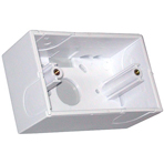 Wall box for socket holders, color beige.
