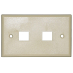 Wall socket holder for two sockets, color dark beige