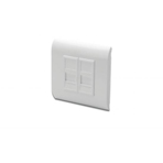 2 Port Wallplate for Keystone Modules incl. shutter