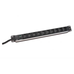 Aluminium IEC C13 outlet strip, 10 outlets